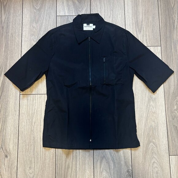 Topman Zip-Up Collared Short Sleeve Thin Jacket - Picture 1 of 1